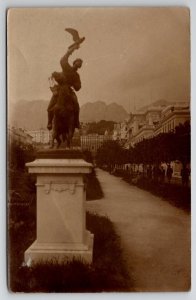 Menton France Le Jardin Du Carei RPPC Real Photo Postcard Q28