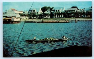 PARAMARIBO SURINAME, South America ~ GRAVENSTRAAT & Waterkant c1960s Postcard