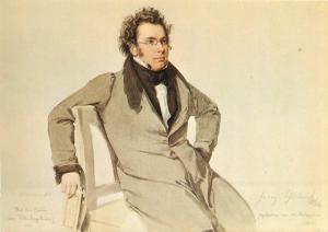 Art Franz Schubert composer portrait - W. A. Rieder