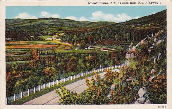 Arkansas Mountainburg As Seen From U S Highway 71 1953