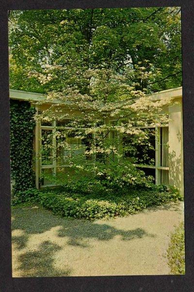 MA Garden Courtyard WENHAM Museum MASS Postcard PC Massachusetts