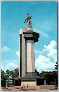 Alabama Birmingham 1972 postcard Vulcan atop of Red Mountain statue