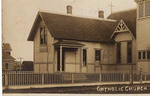 1910 RPPC Glendive Mont. Montana MT Catholic Church RARE OLD Real Photo Postcard