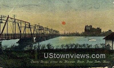 County Bridge, Missouri River in Great Falls, Montana