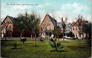 Postcard Hot Wells Park in San Antonio, Texas