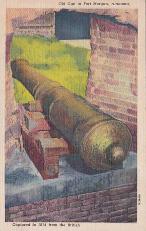 Alabama Old Gun At Fort Morgan Curteich