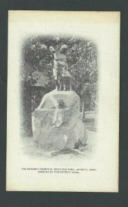 1906 PPC Detroit Mi The Newsboy Fountain Belle Isle Park UDB Mint Has Stains