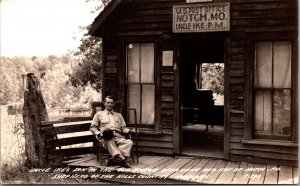 RP Postcard Post Office Notch, Missouri Uncle Ike's Son Shepherd of the Hills