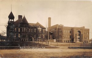 J61/ Watertown South Dakota Postcard RPPC c1910 High School Building  140