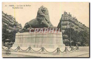 Old Postcard Paris Lion of Belfort