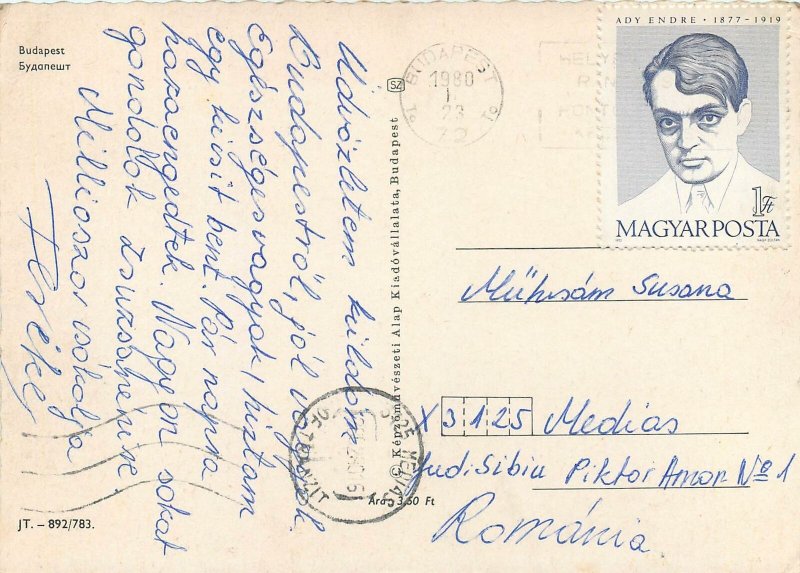 Hungary Souvenir Postcard night&day Budapest views