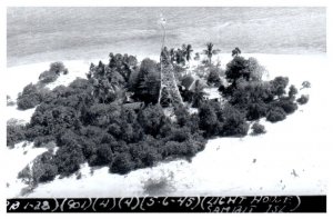 Light House on the Beach 1945 Black and White RPPC Repro Postcard