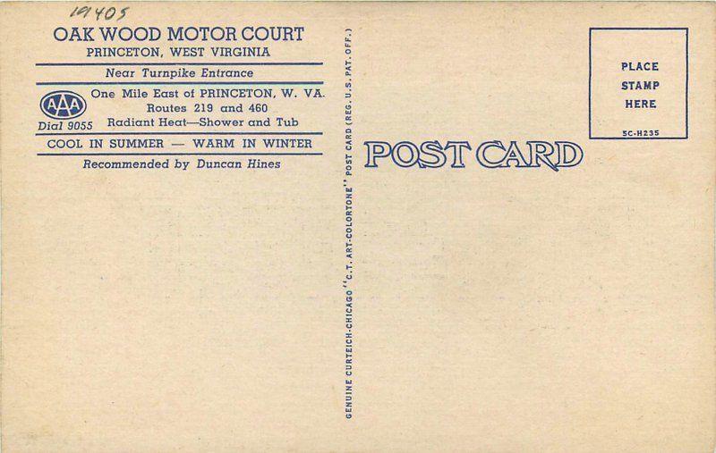 Oakwood Motor Court 1940s Princeton Wisconsin roadside Teich linen 5481