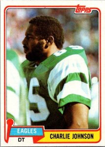 1981 Topps Football Card Charlie Johnson Philadelphia Eagles sk10235