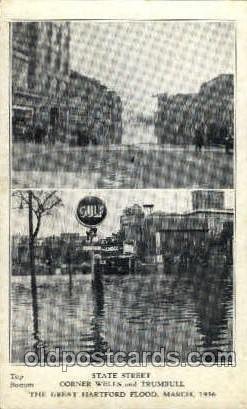 The great Hartford Conn.USA Flood, March, 1936 Disaster Unused two creases to...