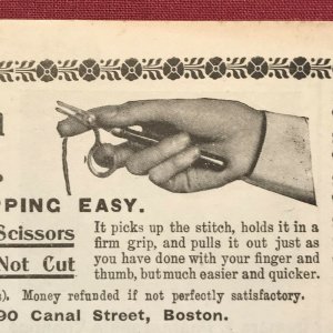 Victorian 1899 Print Ad Stitch Ripper A.E. DeMerritt Co. Canal Street, Boston 