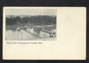 MIAMI VALLEY CHAUTAUQUA NEAR FRANKLIN OHIO BRIDGE VINTAGE POSTCARD 1906