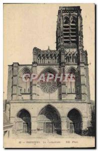 Old Postcard Soissons La Cathedrale