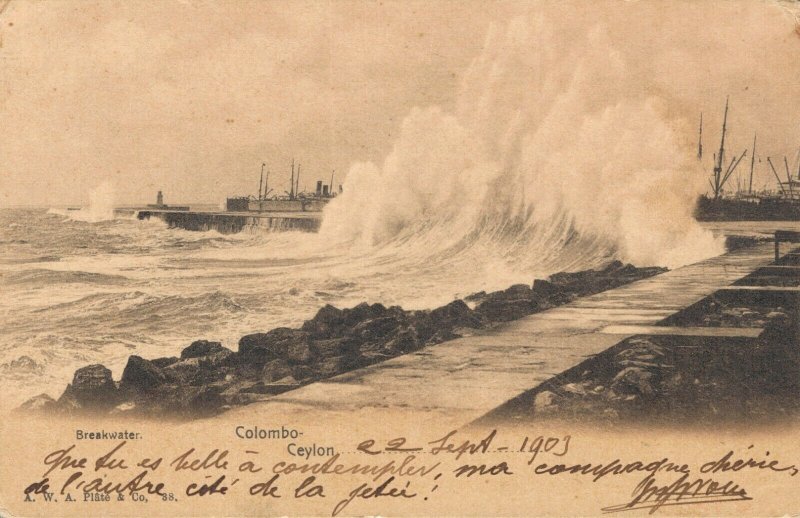 Sri Lanka Breakwater Colombo Ceylon 1903 03.77