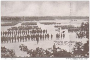 Troops On Review Camp Lee Virginia