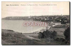 Old Postcard Perros Guirec Trestraou The Beach and the Villas View from the M...