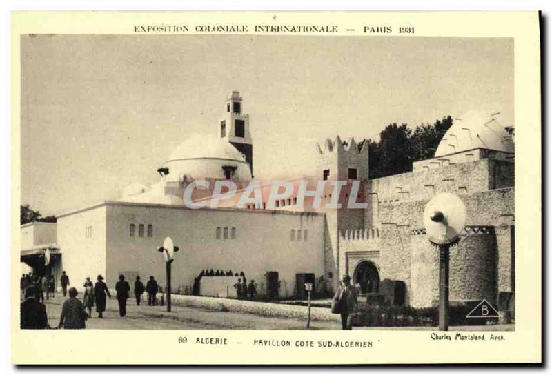 Old Postcard Paris Pavillon Cote Sud Algerian International Colonial Expositi...