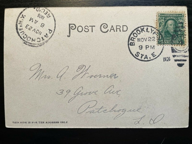 Vintage Postcard 1906 14th Regiment Armory NY National Guard Brooklyn N.Y. 