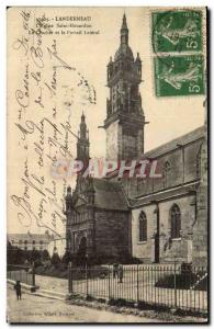 Landerneau Old Postcard L & # 39eglise Saint Houardon The Cloher and lateral ...