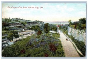 Kansas City Missouri Postcard Aerial View Of The Canyon City Park c1905s Cars