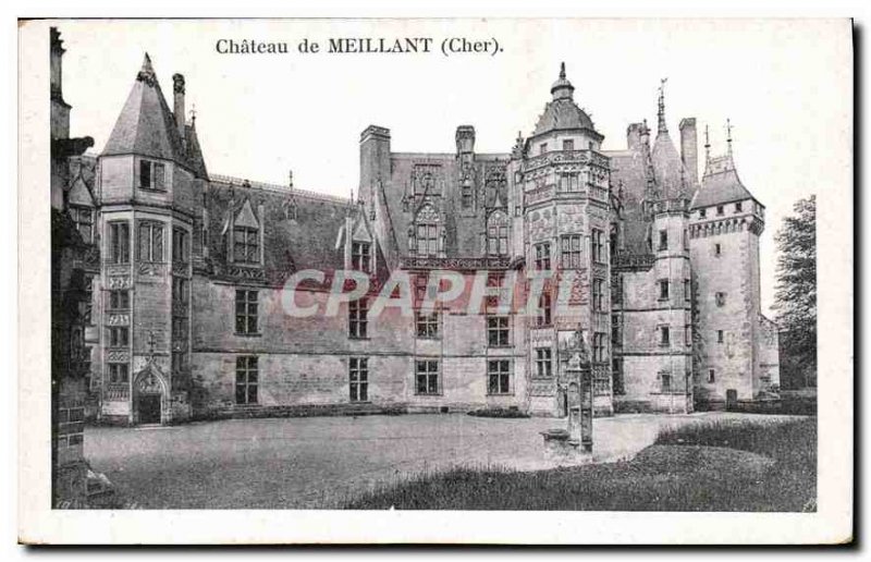 Postcard Old Chateau Meillant Cher