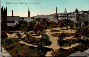 VINTAGE POSTCARD PANORAMIC VIEW OF DOMINION SQUARE MONTREAL CANADA c. 1910s