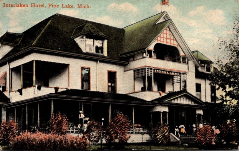 Michigan Pine Lake Interlaken Hotel 1910