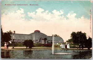 1907 Mitchell Park Conservatory Milwaukee Wisconsin WI Fountain Posted Postcard