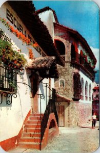 Excuela Bellas Artes Taxco Gro Mexico VTG Postcard PM WOB Note Vintage Chrome 