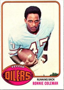 1976 Topps Football Card Ronnie Coleman Houston Oilers sk4598