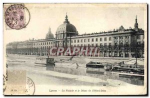 Old Postcard Lyon Facade and Dome of L & # 39Hotel God