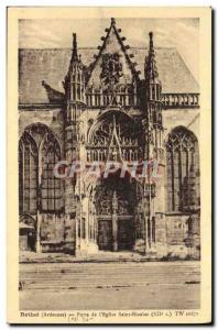 Old Postcard Rethel Gate of Saint Nicolas & # 39eglise