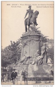 LILLE, General Faidherbe Statue, Place Richebe, Nord, France, 00-10s