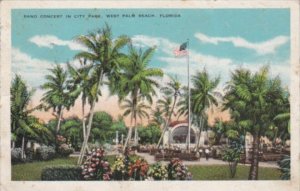 Florida Palm Beach Band Concert In City Park 1933