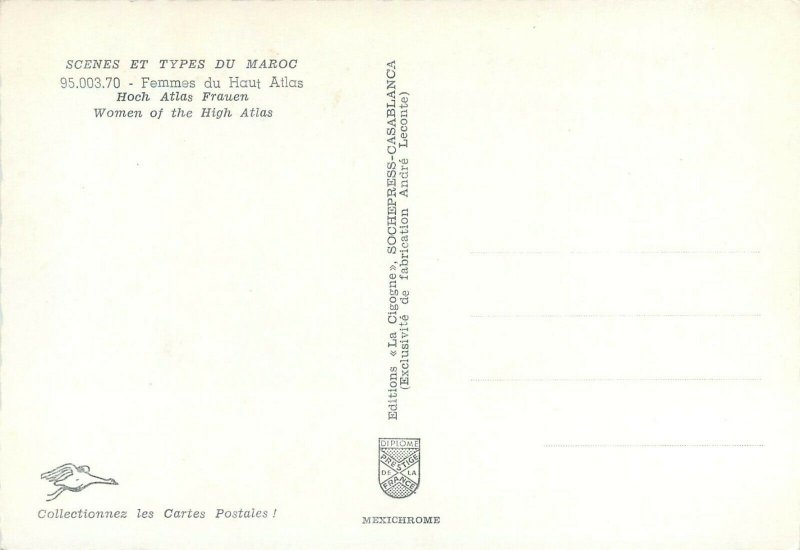 Morocco women of the High Atlas moorish types postcard