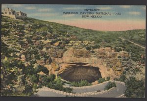 New Mexico Carlsbad Caverns National Park - Approach Entrance pm1952 ~ Linen