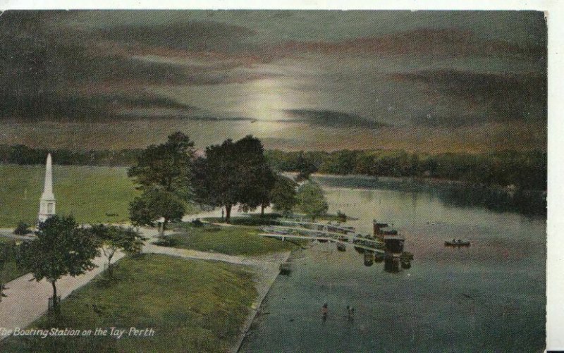 Scotland Postcard - The Boating Station On The Tay - Perthshire - Ref TZ9721