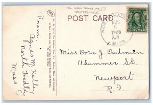 DPO (1937-1967) North Hadley MA Postcard The Common Amherst Massachusetts 1908