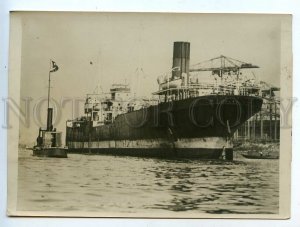 3090528 Liner Tankdampfer VISNEIRE Rotterdam Vintage real photo