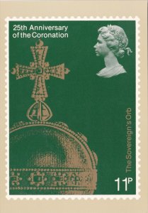 Stamps Of Great Britain 25th Anniversary Of The Coronation The Sovereign'...