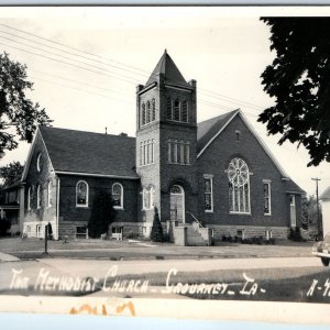 c1950s Sigourney, IA RPPC United Methodist Church Real Photo Postcard A109