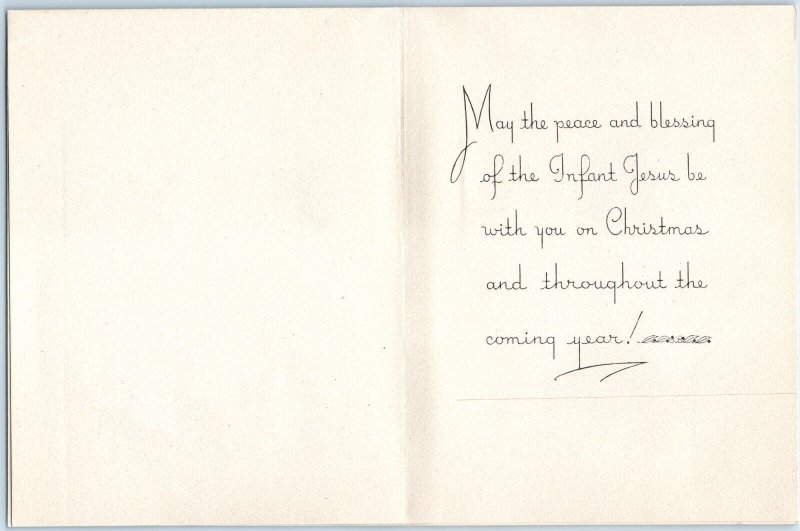 c1930s Cute Baby Jesus Christmas Greetings Card Mary Lamb Jefferies Manz Vtg 5A