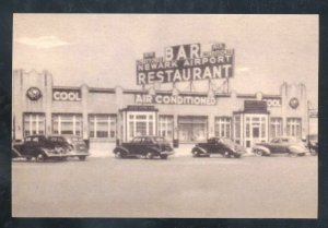 REAL PHOTO NEWARK NEW JERSEY NJ AIRPORT BAR OLD CARS RESTAURANT OPSTCARD COPY