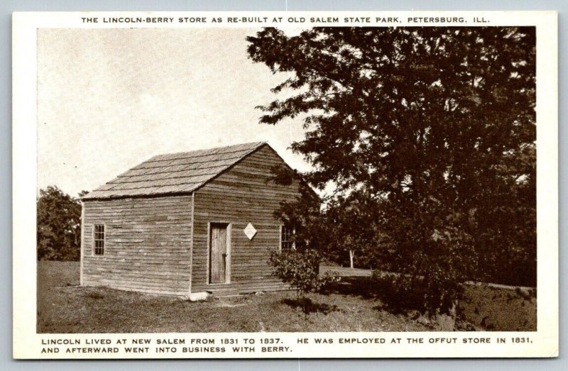 The Lincoln-Berry Store   Petersburg   Illinois  Postcard