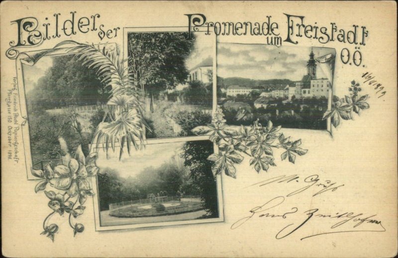 Bilder ver Promenade um Freistadt 1900 Vintage Used Postcard